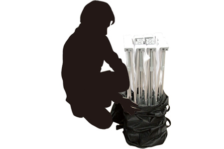 収納ケースから器具を取り出して確認