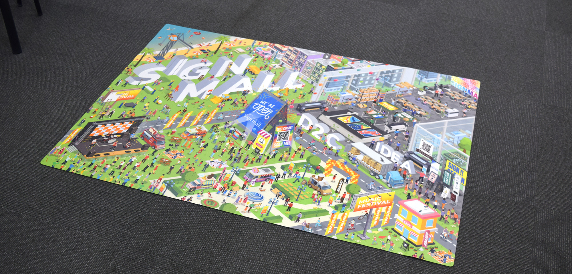 オリジナルフロアマット印刷製作サービス