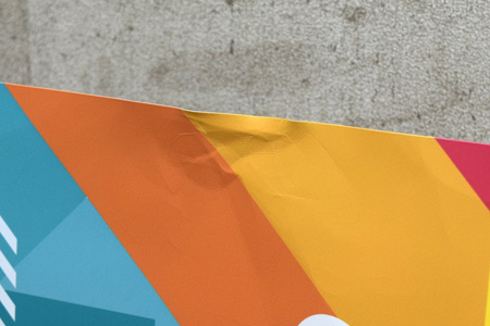 マット合成紙を引き裂き後の写真