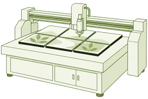 カットする工程のイラスト