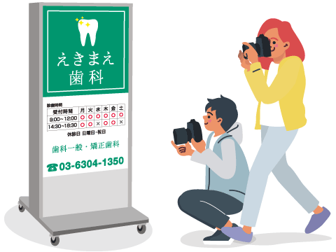 看板の設置場所がお気に入りの場所になる