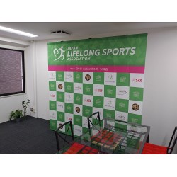 スポーツ協会の背景幕を制作しました！