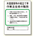 作業主任者職務表示板