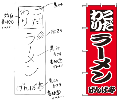 手書きレイアウトサンプル