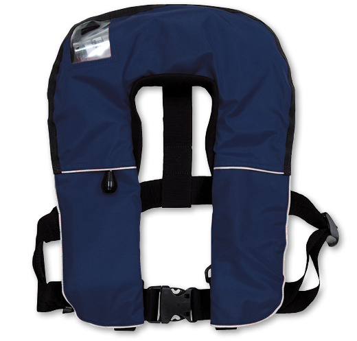 自動膨張式作業用救命衣 ブルー (379-648B)