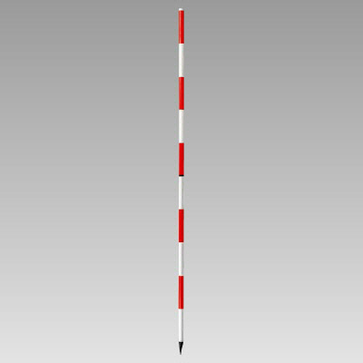 測量用品 木製・直ポール (2m) (388-57)