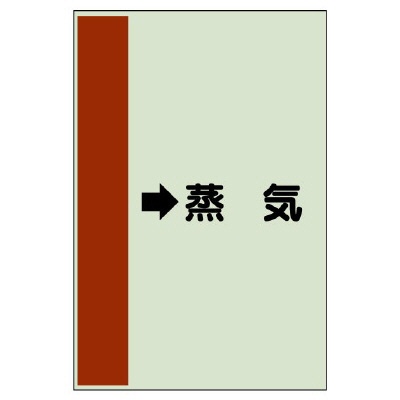 配管識別シート(横管用) →蒸気 中(700×250) (412-26)