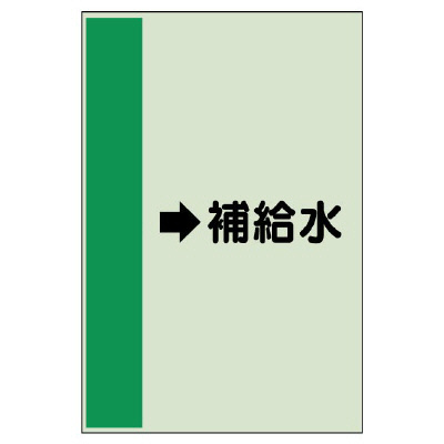 配管識別シート（横管用） →補給水 中(700×250) (412-28)