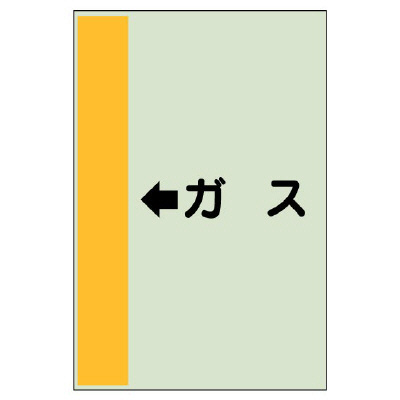 配管識別シート（横管用） ←ガス 中(700×250) (412-55)