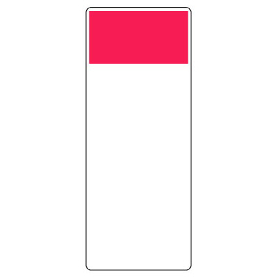 短冊型表示板 帯色：うすい赤紫（マンセル値10RP 5/14） (422-07)
