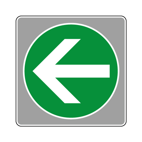フロアカーペット用標識 矢印 大 緑 (819-575)