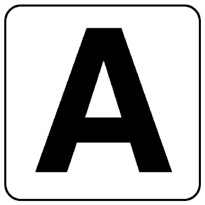 アルファベットステッカー(小)5枚入 A (845-80A)