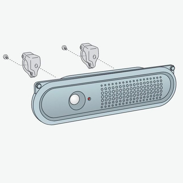 トークナビ2+単管取付専用クランプセット (881-91) 安全用品・工事看板通販のサインモール