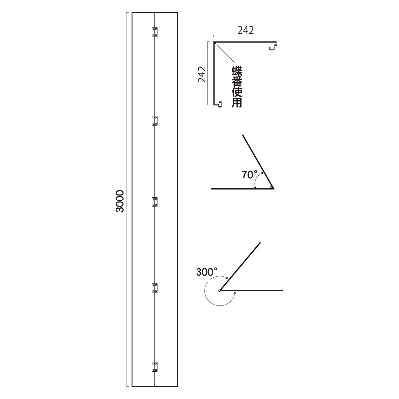 アドフラット コーナーパネル (957-132) 安全用品・工事看板通販のサインモール