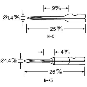 バノック 303 X用 替針 N-X(細) 薄物用