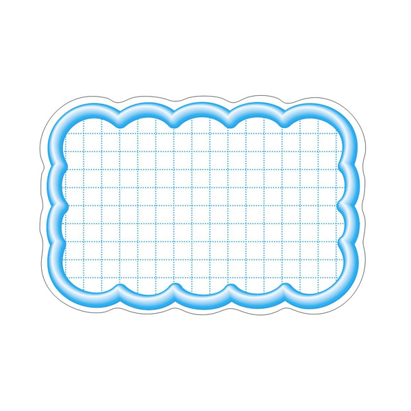 16-4117 抜型カード 波四角￥なし ブルー