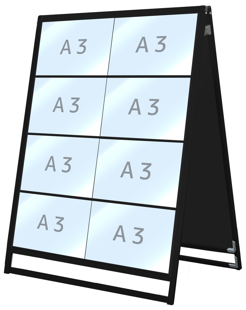 ブラックバリウスカードケーススタンド看板 A3横×8枚 (両面・計16枚) (BVACCSK-A3Y16R) スタンド看板通販のサインモール