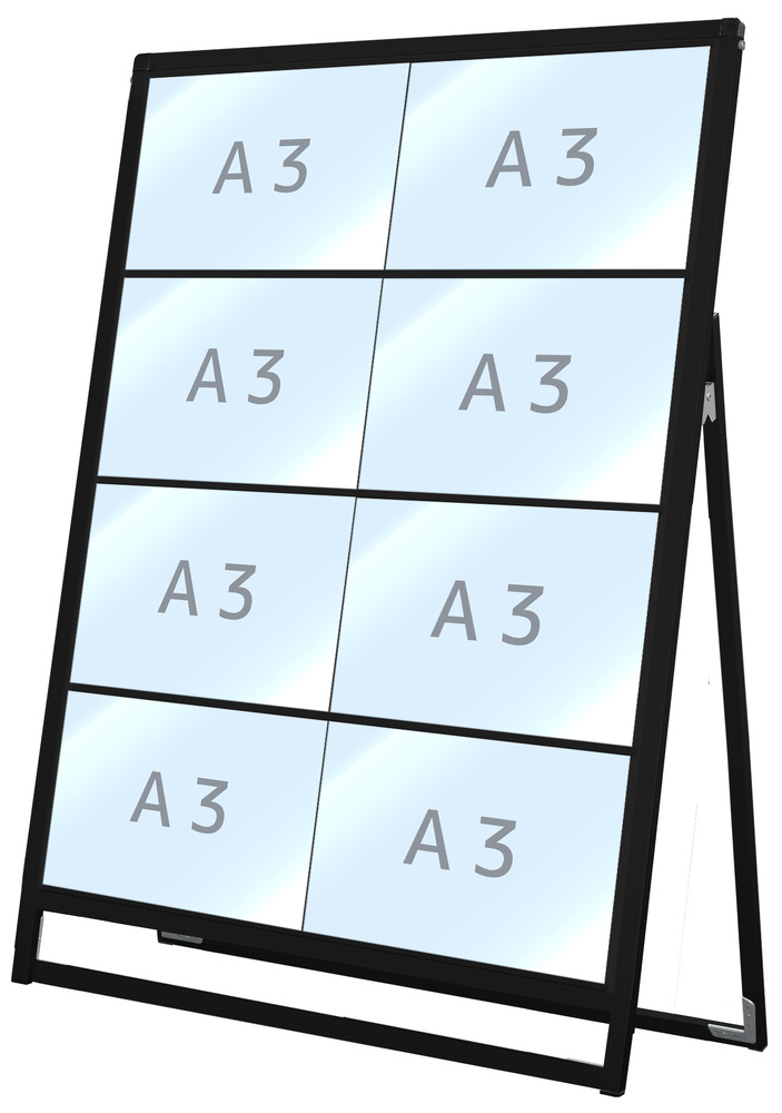 ブラックバリウスカードケーススタンド看板 A3横×8枚 (片面) (BVACCSK-A3Y8K)