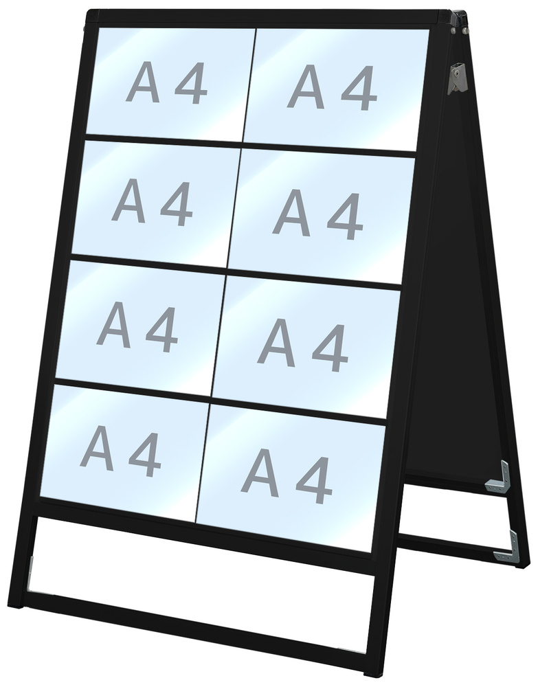 ブラックバリウスカードケーススタンド看板 A4横×8枚 (両面・計16枚) (BVACCSK-A4Y16R) スタンド看板通販のサインモール