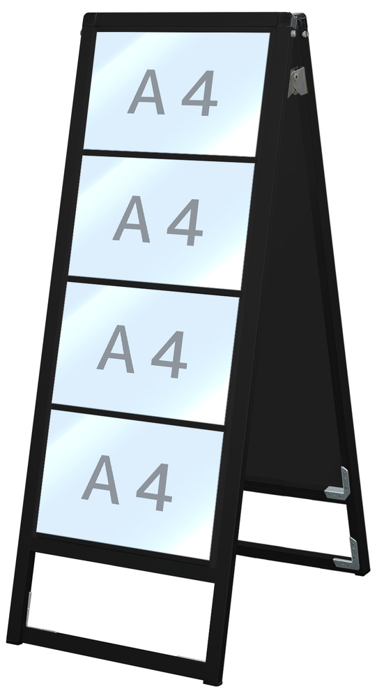 ブラックバリウスカードケーススタンド看板 A4横×4枚 (両面・計8枚) (BVACCSK-A4Y8R)
