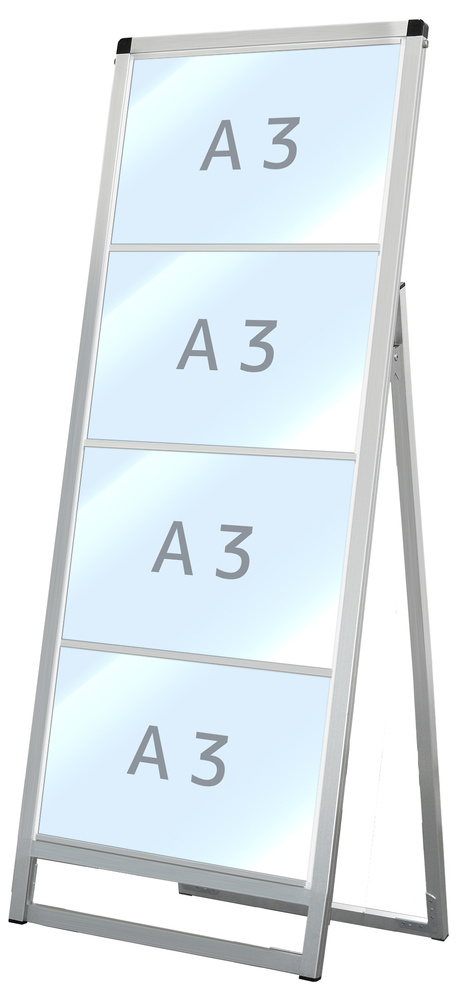 バリウスカードケーススタンド看板 A3横×4枚 (片面) (VACCSK-A3Y4K)