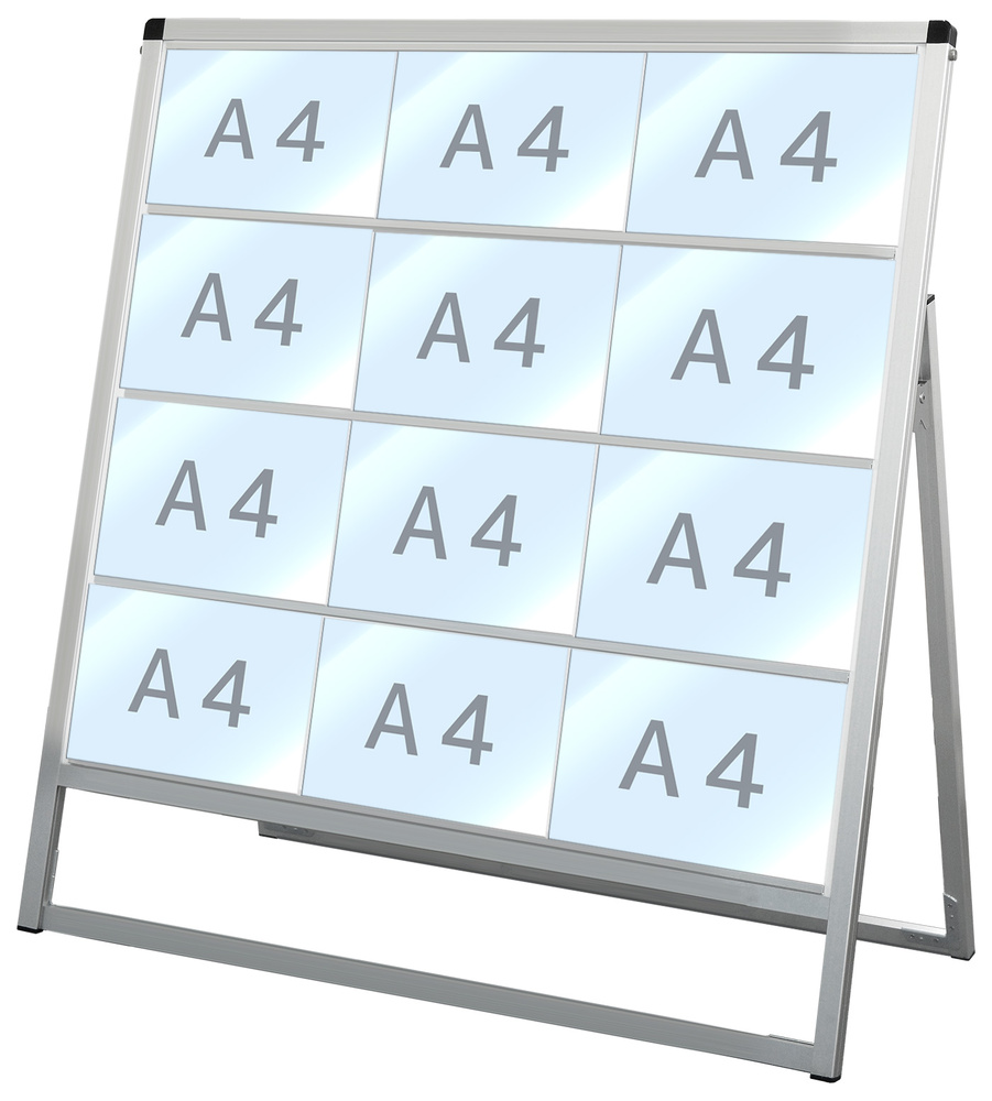 バリウスカードケーススタンド看板 A4横×12枚 (片面) (VACCSK-A4Y12K)