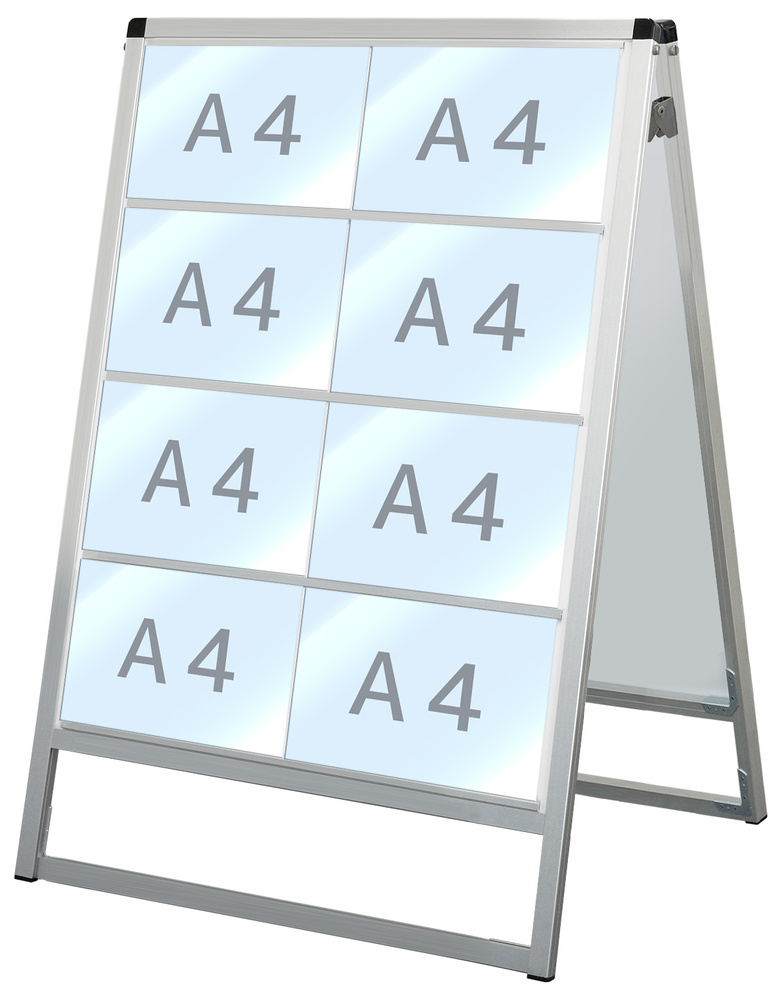 バリウスカードケーススタンド看板 A4横×8枚 (両面・計16枚) (VACCSK-A4Y16R)