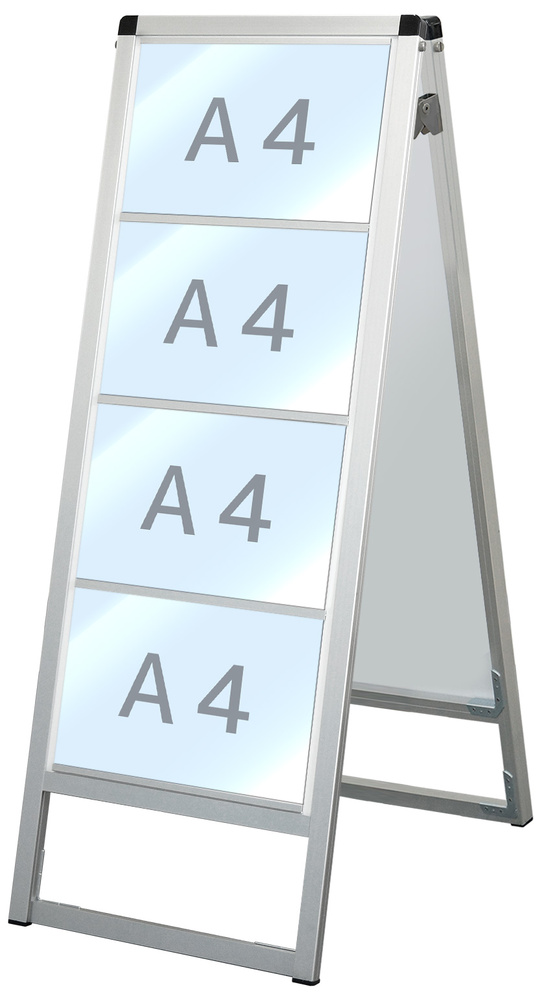 バリウスカードケーススタンド看板 A4横×4枚 (両面・計8枚) (VACCSK-A4Y8R)