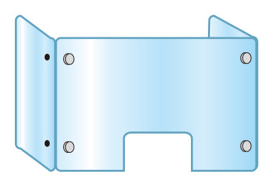 3面・コの字型アクリルパーテーション (飛沫感染プロテクションガード)  3面窓付 600×900×300 (APT3F-M600X900X300)