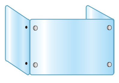 3面・コの字型アクリルパーテーション (飛沫感染プロテクションガード)  3面 600×900×450 (APT3F600X900X450)