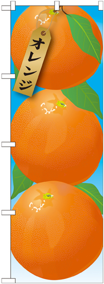 のぼり旗 オレンジ 絵旗 -1 (21412)