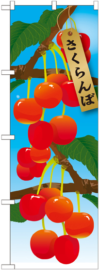 のぼり旗 さくらんぼ 絵旗 -1 (21414)