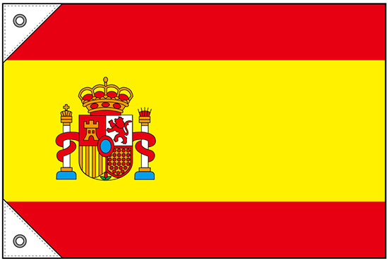 販促用国旗 スペイン サイズ:ミニ (23655)