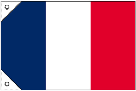 販促用国旗 フランス サイズ:ミニ (23673)