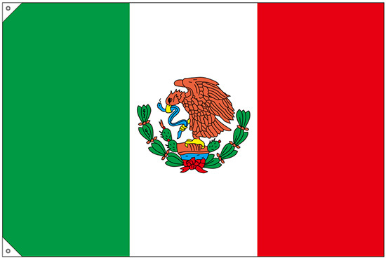 販促用国旗 メキシコ サイズ:大 (23732)