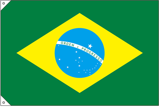 販促用国旗 ブラジル サイズ:小 (23737)