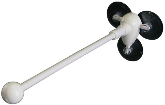 フラッグポール用丸パイプ 対応サイズW28cm 規格:3個吸盤式 白 (23809)