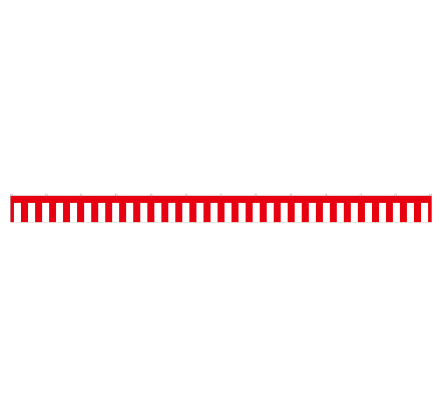 紅白幕 トロピカル 高さ450mm×4間(幅7200mm)(23935)