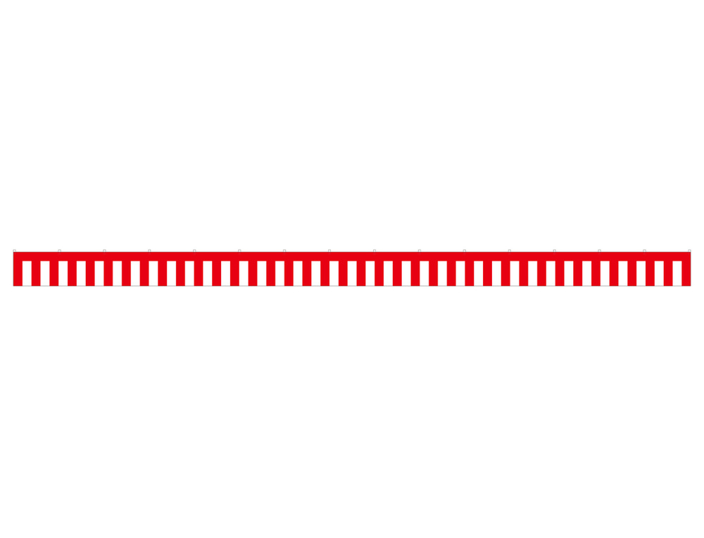 紅白幕 トロピカル 高さ450mm×5間(幅9000mm)(23936)