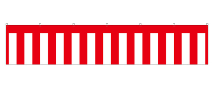 紅白幕 トロピカル 高さ700mm×2間(幅3600mm)(23937)