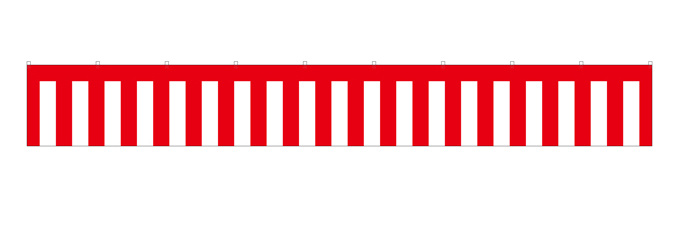 紅白幕 トロピカル 高さ700mm×3間(幅5400mm)(23938)