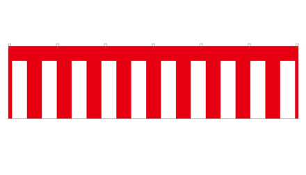 紅白幕 トロピカル 高さ900mm×2間(幅3600mm)(23941)