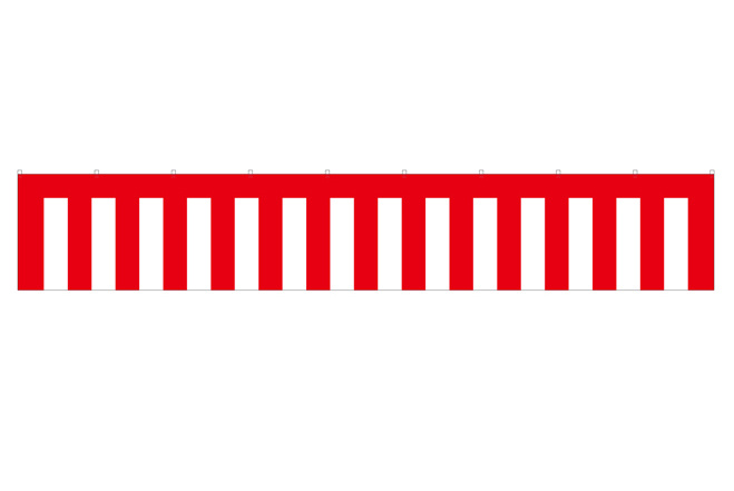 紅白幕 トロピカル 高さ900mm×3間(幅5400mm)(23942)