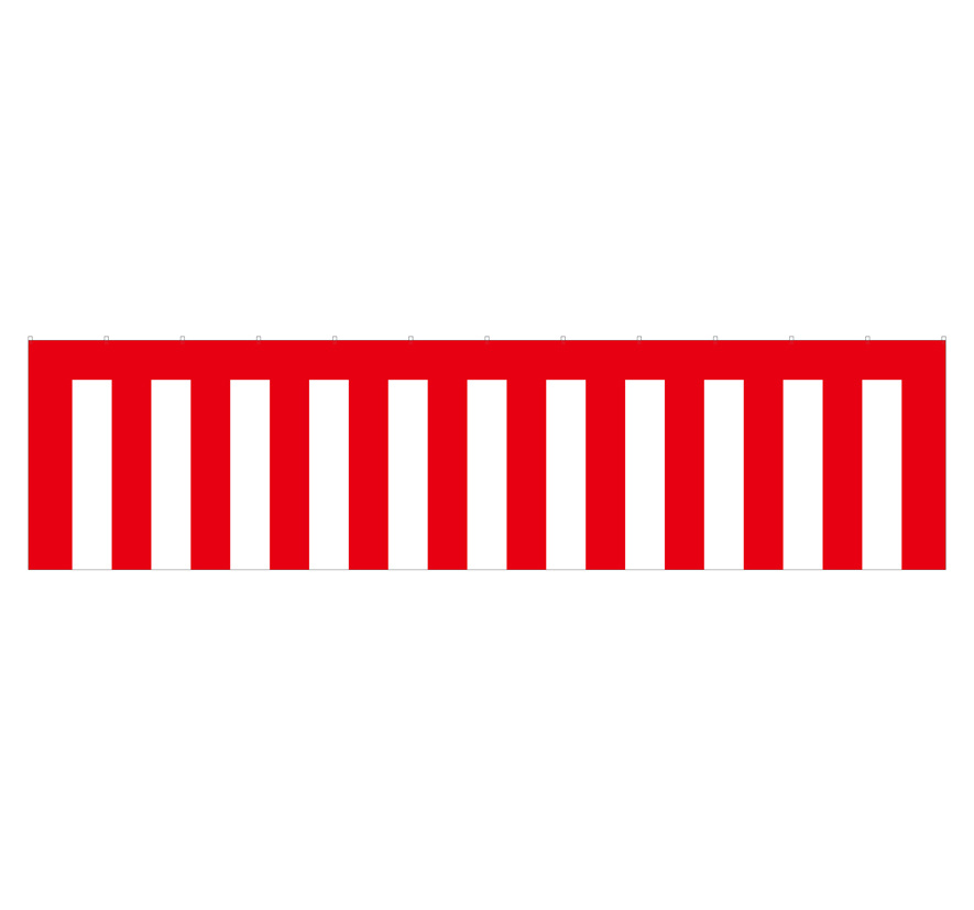 紅白幕 トロピカル 高さ1800mm×4間(幅7200mm)(23947)