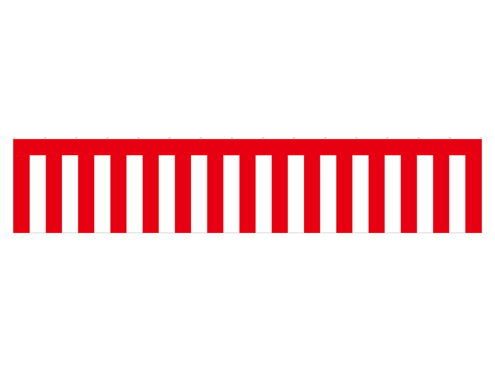 紅白幕 トロピカル 高さ1800mm×5間(幅9000mm)(23948)