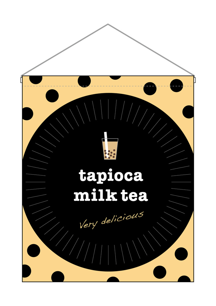 タピオカ 吊り下げ旗 tapioca milk tea (29927)