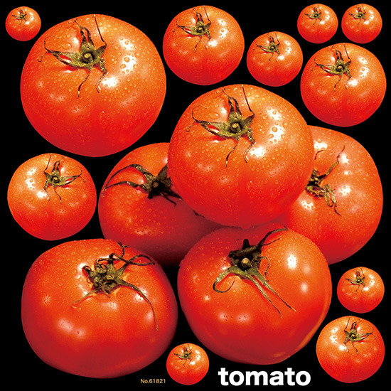 トマト 看板・ボード用イラストシール (W285×H285mm) 