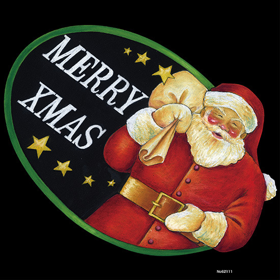 デコシール メリークリスマス サイズ:ビッグ W600×H600 (62111)
