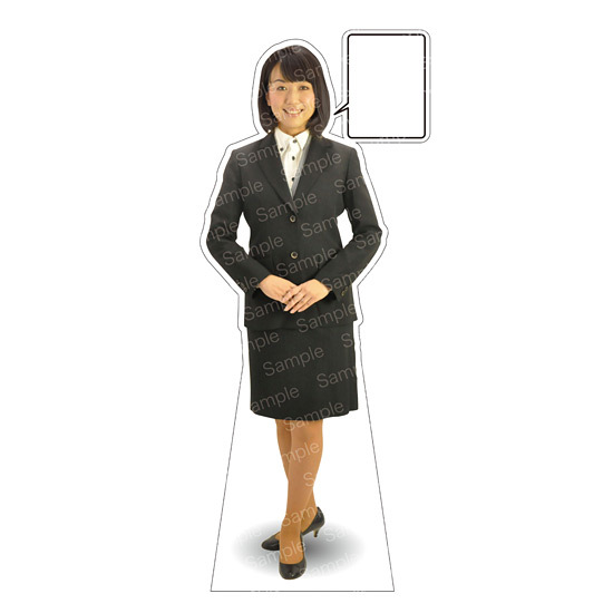 等身大パネル 女性制服(上着着用) モデル野原奈々 ポーズ:正面 (62363)