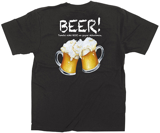 黒Tシャツ ビール サイズ:M (64153)